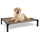 HEEYOO ELEVATED DOG BED COOLING RAISED PET COT CHEW PROOF WASHABLE MESH - BROWN - Like New