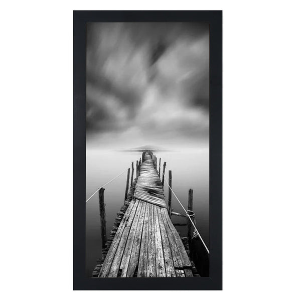 BOJIN 8X16 PICTURE FRAMES BLACK SOLID WOOD WITHOUT MAT PHOTO FRAME -BLACK - Brand New