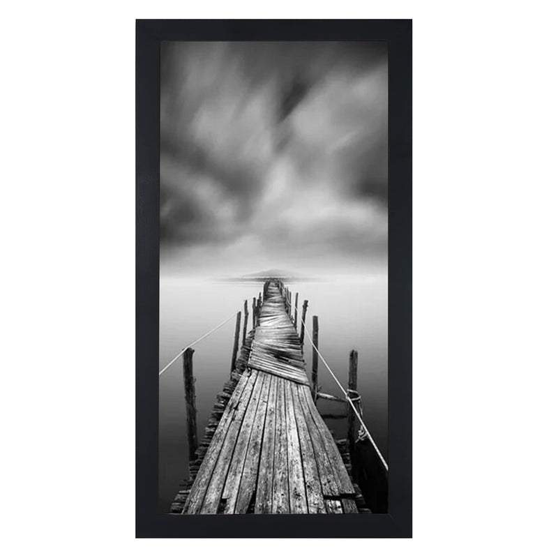 BOJIN 8X16 PICTURE FRAMES BLACK SOLID WOOD WITHOUT MAT PHOTO FRAME -BLACK - Brand New