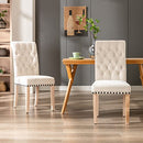 Restworld Fabric Dining Chairs Set of 2,Tufted Upholstered High Back - Brand New