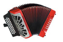 HOHNER COMPADRE GCF ACCORDION WITH GIG BAG 618981 - RED/BLACK - Like New