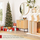 Best Choice Products 6ft Pre-lit Pencil Christmas Tree Flocked Frosted - White - Brand New