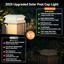 BRIGHTEVER 4X4 5X5 SOLAR POST CAP LIGHTS OUTDOOR 8-PACK - WHITE - Like New
