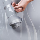 Luropa 3D Modern Print Wallpaper 20.8" Width 393" Roll, B0B2S7BVK4 - Silver Grey - Brand New