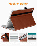 DTTO for iPad Mini 4 Case Premium Leather Folio Stand Cover Case - Brown - Like New