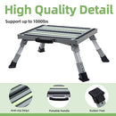 GARFATOLRV IRON RV STEP STOOL 4-LEVEL PLATFORM 16.5"D X 12.2"W X 2.8"H - GRAY - Like New
