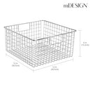 mDesign Metal Wire Food Storage Basket 4 Pack - Chrome - Brand New