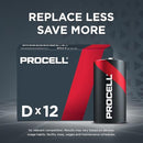 DURACELL PC1300 1.5V D12 PROCELL ALKALINE DIOXIDE BATTERY 12 COUNT - 1 PACK - Like New