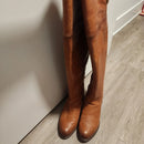 FRANCO SARTO HALEEN OVER THE KNEE BOOTS - SIZE: WOMEN 6.5W - BROWN - Like New
