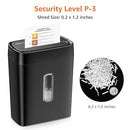 AMAZON BASICS CROSS CUT PAPER AND CARD SHREDDER NEW MODEL BLACK C262-C - BLACK - Like New