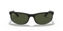 RAY-BAN MENS RB2027 PREDATOR 2 RECTANGULAR SUNGLASSES MATTE BLACK G-15 GREEN - Like New