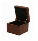 Ameriwood Home DHP Delaney Small Square Storage Orroman - Brown - Brand New