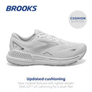 Brooks Women’s Adrenaline GTS 23 Supportive Running Shoe White/Oyster/Silver - Like New