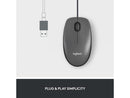 Logitech M100 Wired Ambidextrous 3-Buttons USB Mouse with 1000 DPI Optical