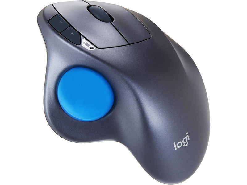 Logitech M570 910-001799 Silver and blue 5 Buttons 1 x Wheel USB RF Wireless