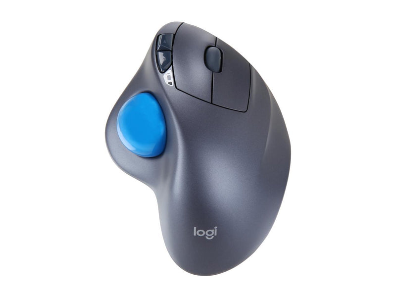 Logitech M570 910-001799 Silver and blue 5 Buttons 1 x Wheel USB RF Wireless