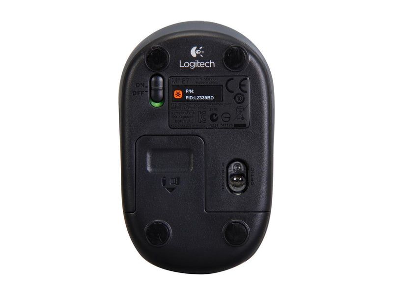 Logitech M187 - 910-002726 Black 3 Buttons 1 x Wheel USB RF Wireless Optical