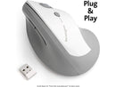 Kensington Pro Fit Ergo Vertical Wireless Mouse - Gray White