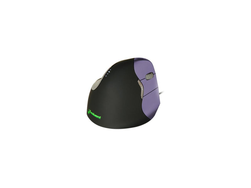Evoluent Vertical Mouse 4 Small Right Handed Wired VM4S Purple 6 Buttons 1 x