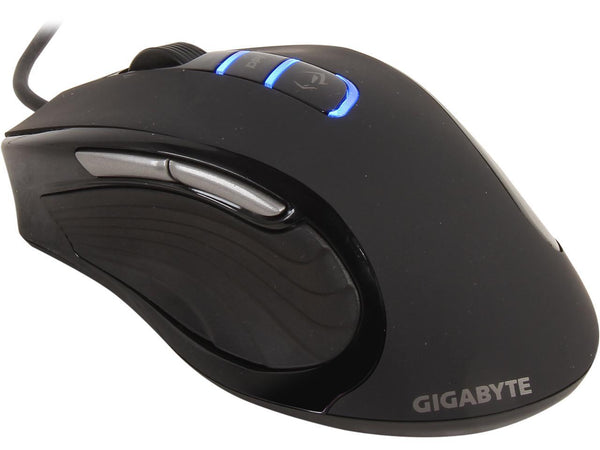 GIGABYTE GM-M6980X Black 9 Buttons Tilt Wheel USB Wired Pro-Laser 5600 dpi