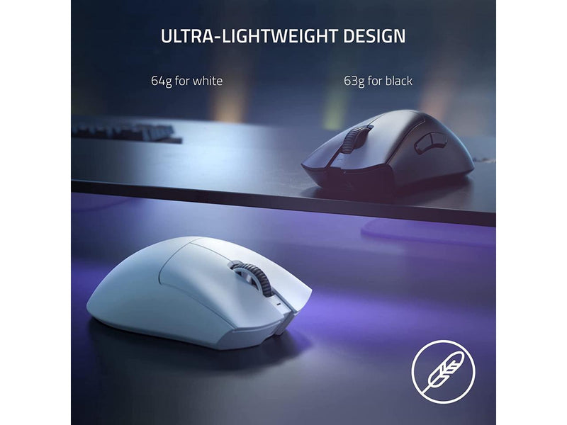 Razer DeathAdder V3 Pro Wireless Gaming Mouse: 63g Ultra Lightweight - Focus Pro