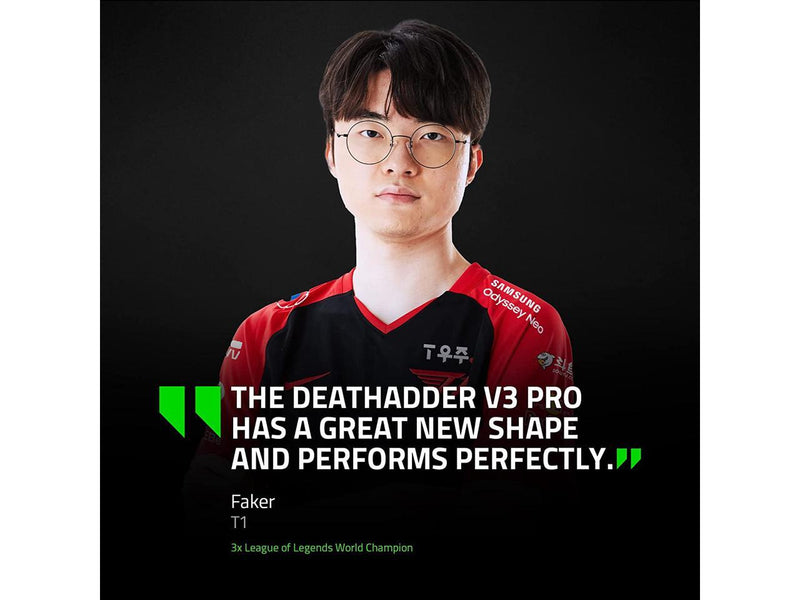Razer DeathAdder V3 Pro Wireless Gaming Mouse: 63g Ultra Lightweight - Focus Pro