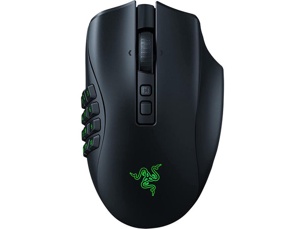 Razer Naga V2 Pro Wireless MMO Gaming Mouse: 19+1 Programmable Buttons w/