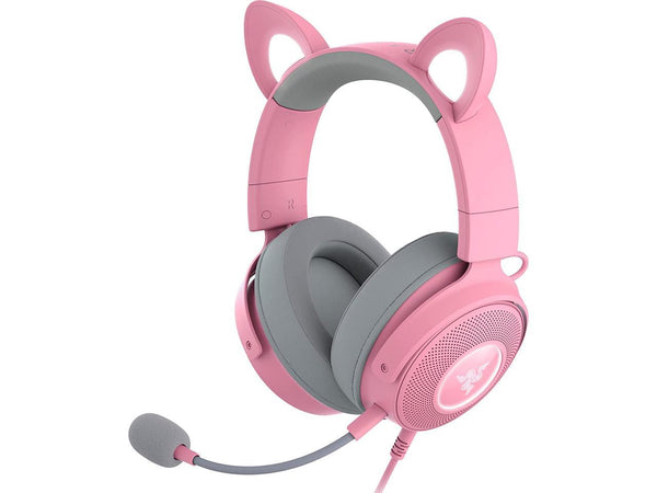 Razer Kraken Kitty V2 Pro Wired RGB Headset: Interchangeable Ears (Kitty, Bear,