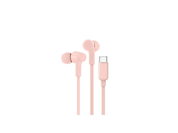 Belkin SoundForm USB-C Wired Earbuds with Adjustable Volume Limiter - Pink