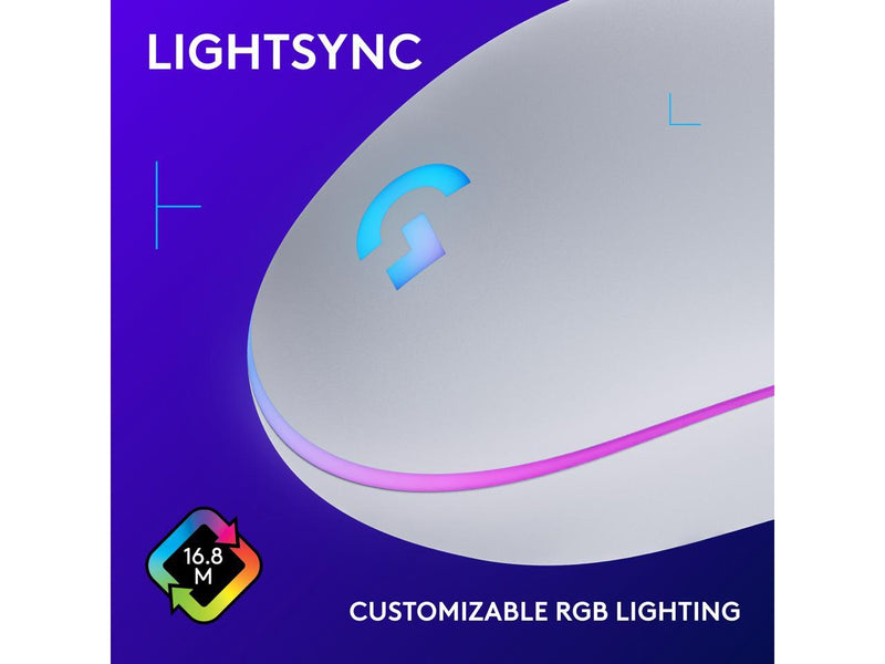 Logitech G203 Wired Gaming Mouse, 8,000 DPI, Rainbow Optical Effect LIGHTSYNC