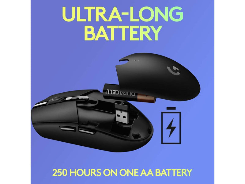 Logitech G305 LIGHTSPEED Wireless Gaming Mouse, Hero 12K Sensor, 12,000