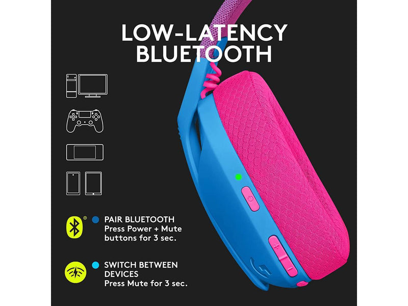 Logitech G435 LIGHTSPEED and Bluetooth Wireless Gaming Headset - Lightweight