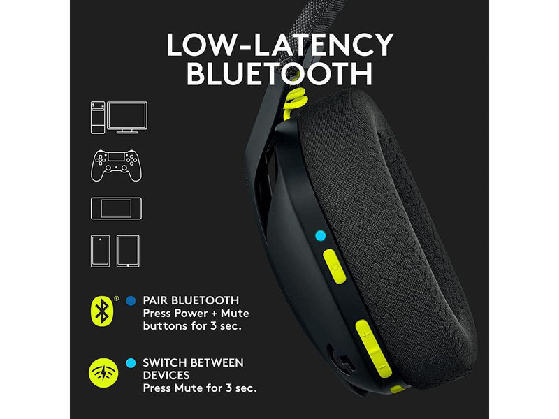 Logitech G435 LIGHTSPEED and Bluetooth Wireless Gaming Headset - Lightweight