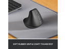 Logitech Lift Vertical Ergonomic Mouse, Wireless, Bluetooth or Logi Bolt USB