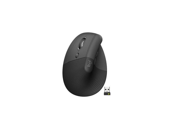 Logitech Lift Left Vertical Ergonomic Mouse, Left-handed, Wireless, Bluetooth or