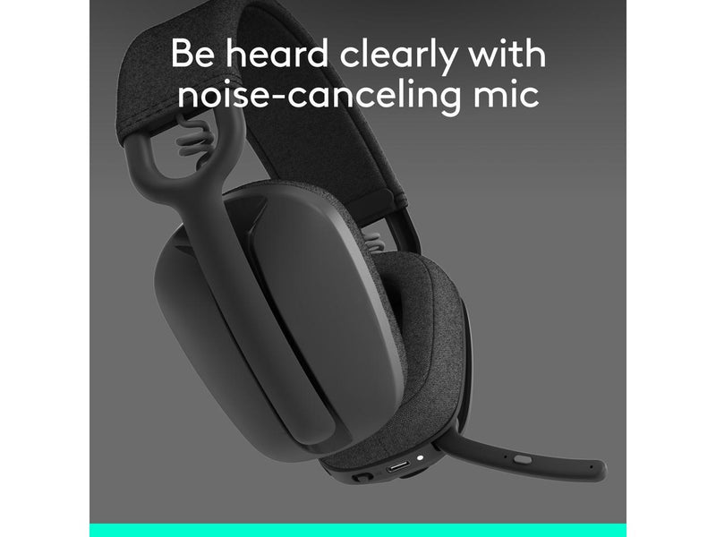 Logitech Zone Vibe 100 Lightweight Wireless Over Ear Headphones with Noise