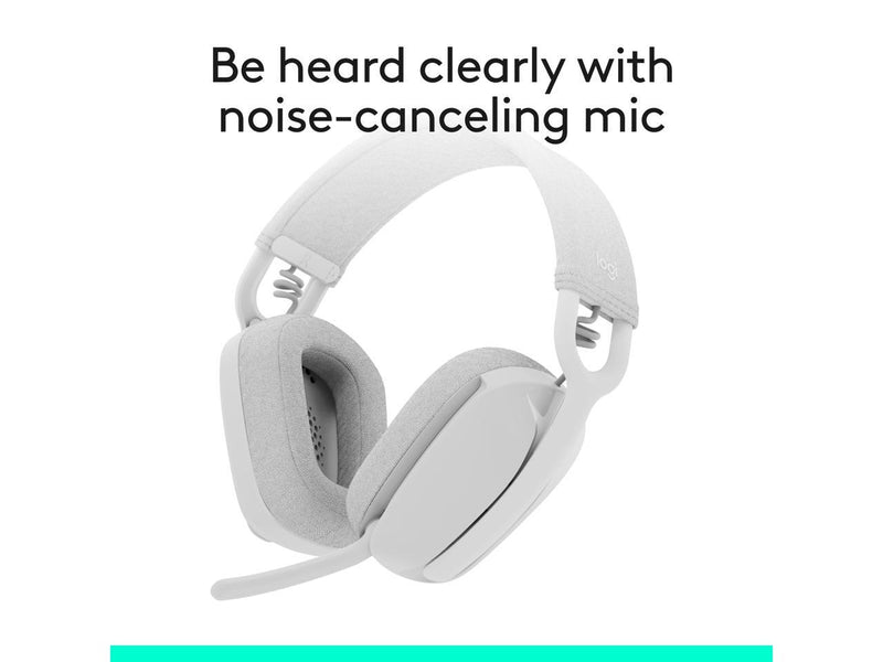 Logitech Zone Vibe 100 Lightweight Wireless Over Ear Headphones with Noise