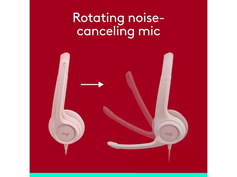 Logitech H390 Wired Headset for PC/Laptop, Stereo Headphones with Noise