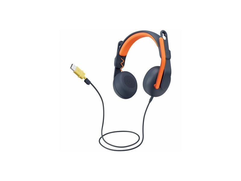 Logitech Zone Learn Wired Over-ear Headset with Microphone for Learners with USB