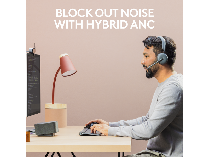 Logitech Zone 950 Premium Noise Canceling Headset with Hybrid ANC, Bluetooth,