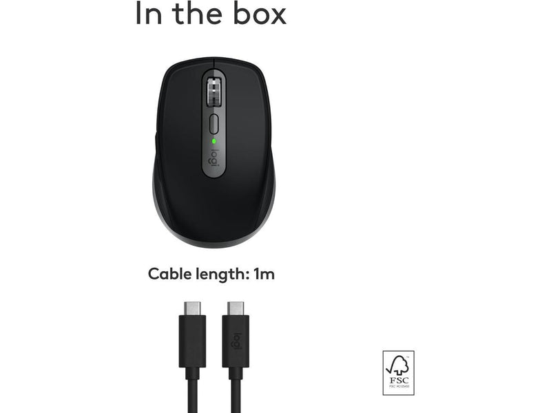 Logitech MX Anywhere 3S for Mac, Compact Wireless Bluetooth Mouse, 8K DPI