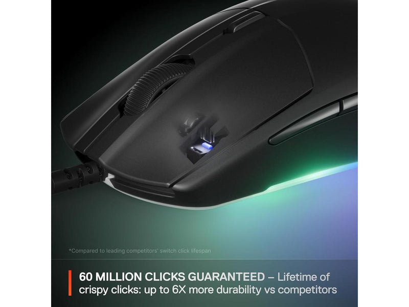 SteelSeries Rival 3 Gen 2 Gaming Mouse — 8500 DPI TrueMove Core Optical Sensor,