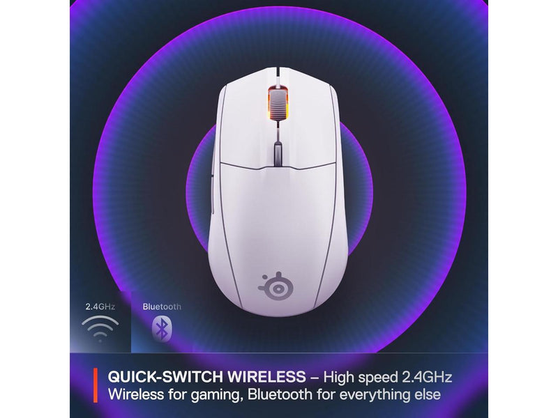SteelSeries Rival 3 Wireless Gen 2 Gaming Mouse — 2.4GHz and Bluetooth, 18000