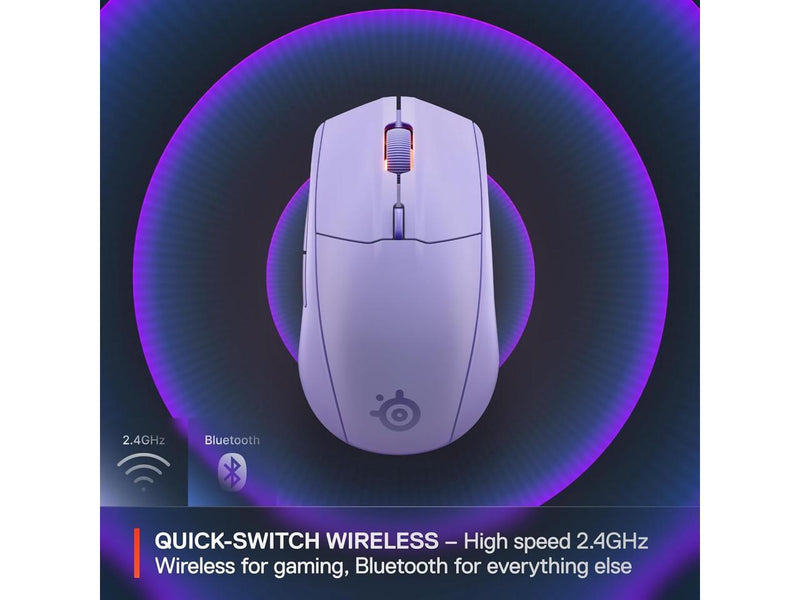 SteelSeries Rival 3 Wireless Gen 2 Gaming Mouse — 2.4GHz and Bluetooth, 18000