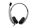 Cyber Acoustics AC851B USB Connector Circumaural Stereo Headset & Boom Mic
