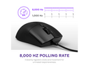NZXT Lift 2 Ergo LIGHTWEIGHT Ergonomic Wired Gaming Mouse, optical switches,