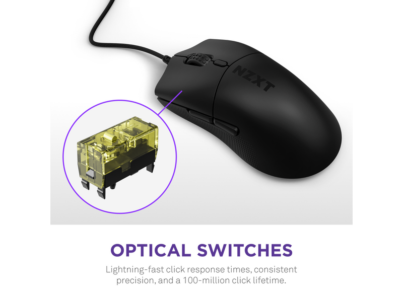 NZXT Lift 2 Symm ULTRA LIGHTWEIGHT Symmetrical Wired Gaming Mouse, optical