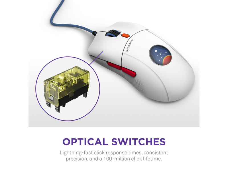 NZXT Lift 2 Starfield ULTRA LIGHTWEIGHT Symmetrical Wired Gaming Mouse, 26,000