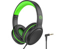 UKELALA Black/Green U2 3.5mm Connector Circumaural Wired Headphones