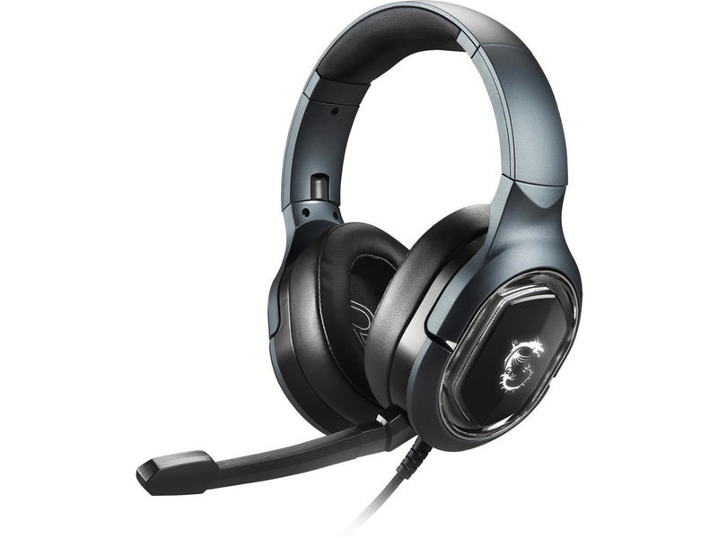 MSI Immerse GH50 Wired Gaming Headset, 7.1 Surround Sound, Foldable Metal